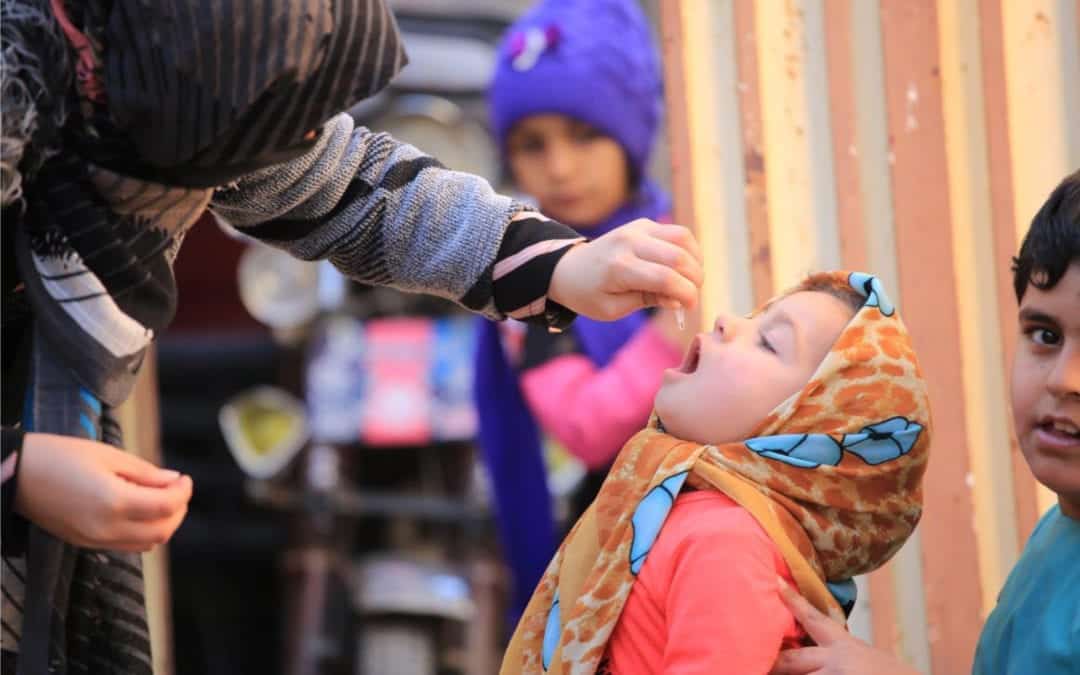 Vaccinated children in Herat City, Afghanistan