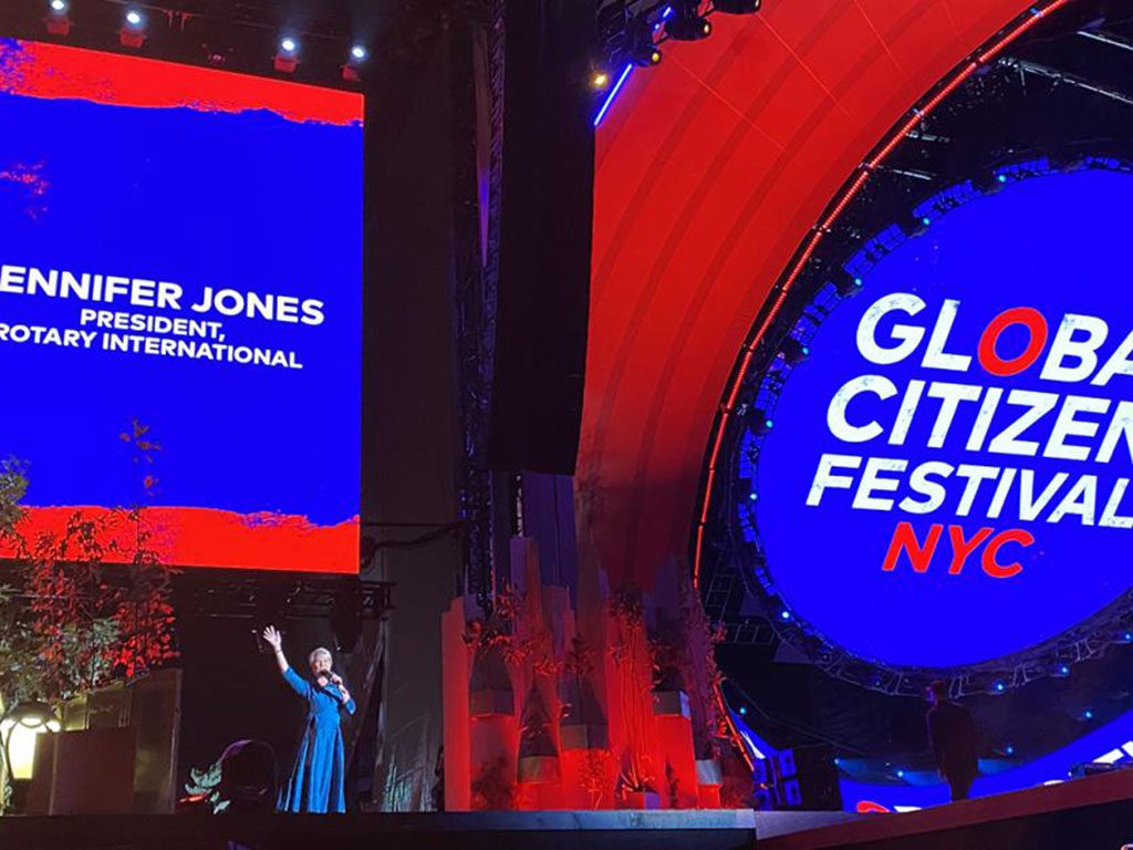 RIP Jennifer Jones announces Rotary's $150 million pledge