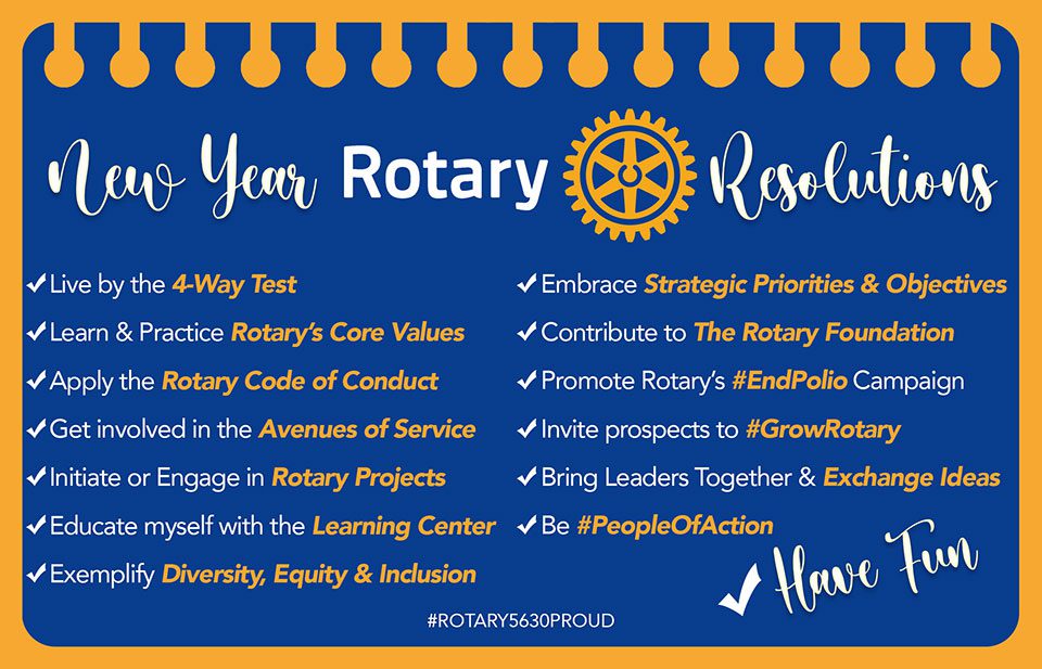 Rotary New Year Resolutions